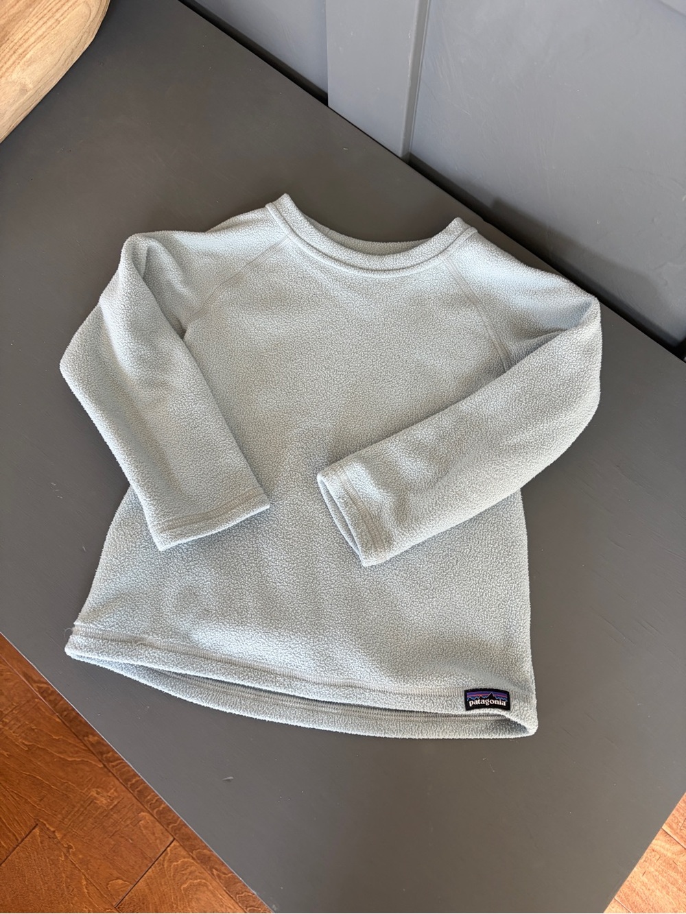 Patagonia Kids Light Gray-Blue Fleece Pullover